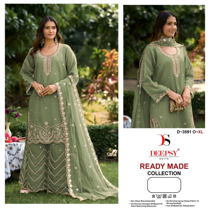 D 3591 M To P Deepsy Viscose Tissue Silk Pakistani Salwar Suits
